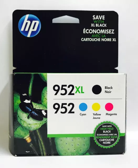 Genuine HP 952XL Black 952 Cyan Magenta Yellow Ink Cartridges No Box