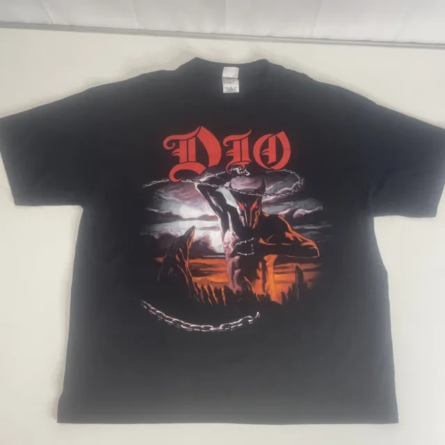 Vintage DIO “Holy Diver” Shirt XL Double Sided Black Rock Band Tee DELTA Metal