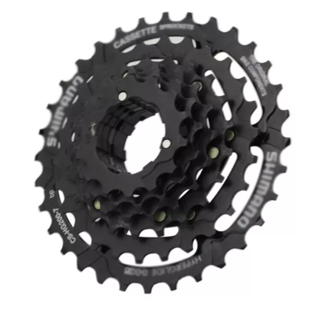 UK For Shimano CS-HG200-7 Speed Mountain Bike Bicycle Cassette 12-32T Black NEW
