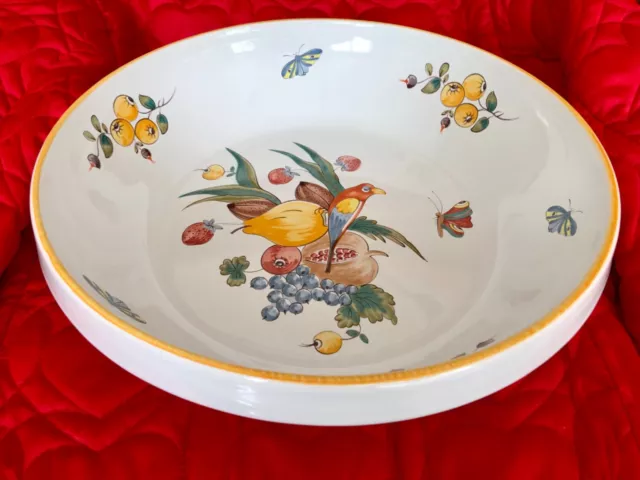 Grand bol/saladier vintage faïence LA CHAPELLE DES POTS double paroi