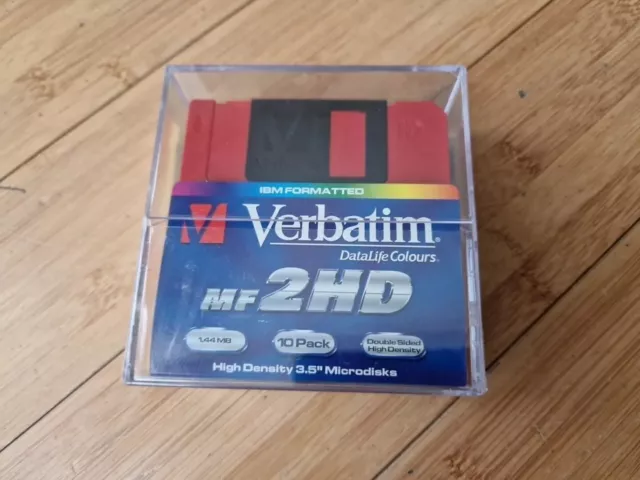 Verbatim 45215 MF2HD 3.5" DS/HD 1.44 MB Diskettes 10 NEW SEALED COLOR colours