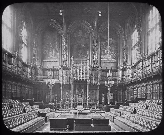 GWW Glas magische Laterne Rutsche DAS HERRNHAUS C1890 VIKTORIANISCHES FOTO. LONDON