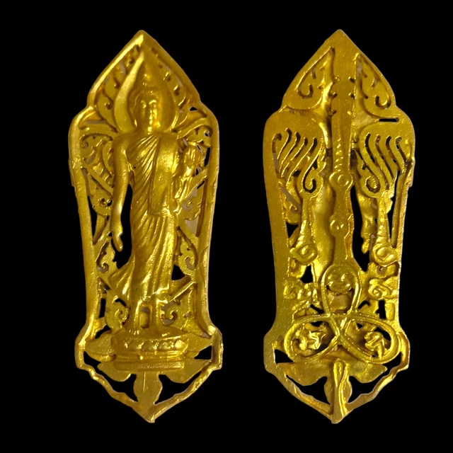 THAI BUDDHA Amulet Phra Lila LP  RARE OLD MAGIC ANCIENT beautiful piece Wealth