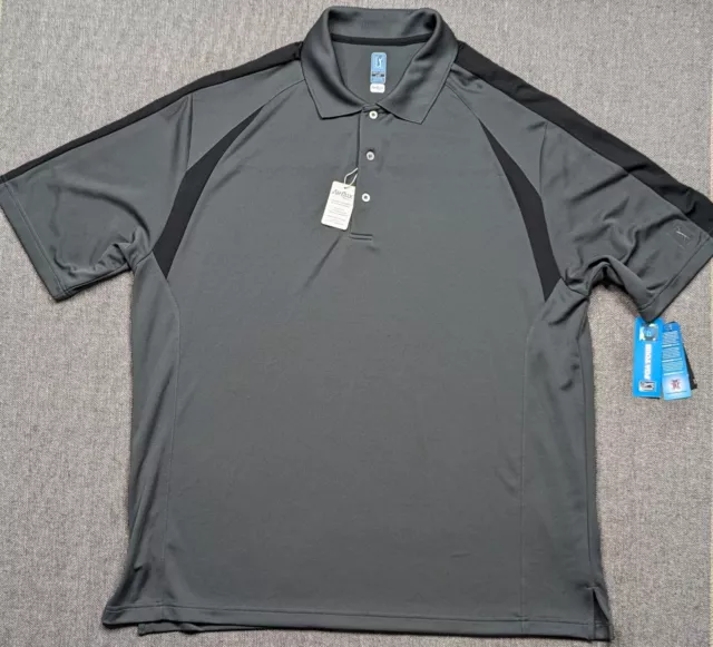 NEW PGA TOUR Men’s Polo Shirt Size XXL Gray Airflux 3 Button Golf NWT ...
