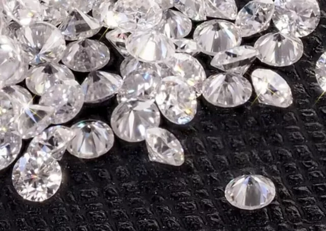 Lot CVD en vrac Diamant cultivé en laboratoire 3 mm Rond D F- IF Diamant...