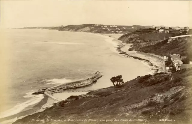 France, env. Biarritz, Panorama de Bidart, ca.1880, vintage albumen print Vintag