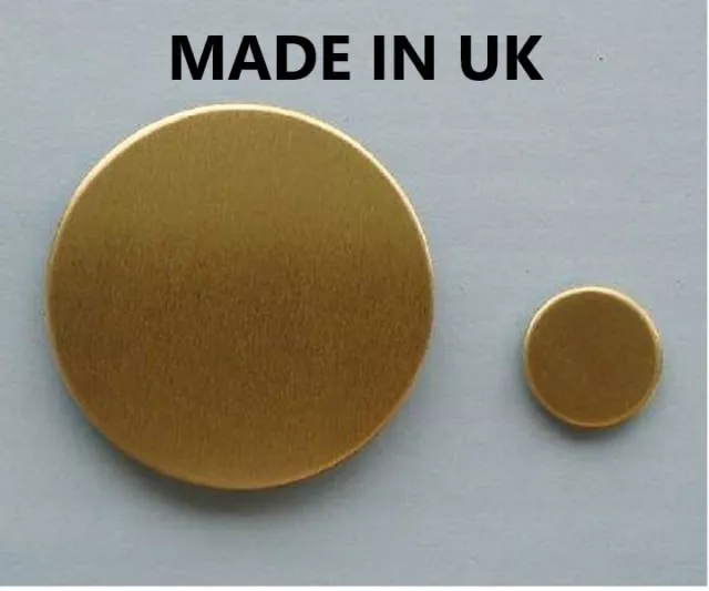 1.5mm BRASS Stamping Blank Round metal Disc Circle select 12-89mmØ NoBurrUKmade.