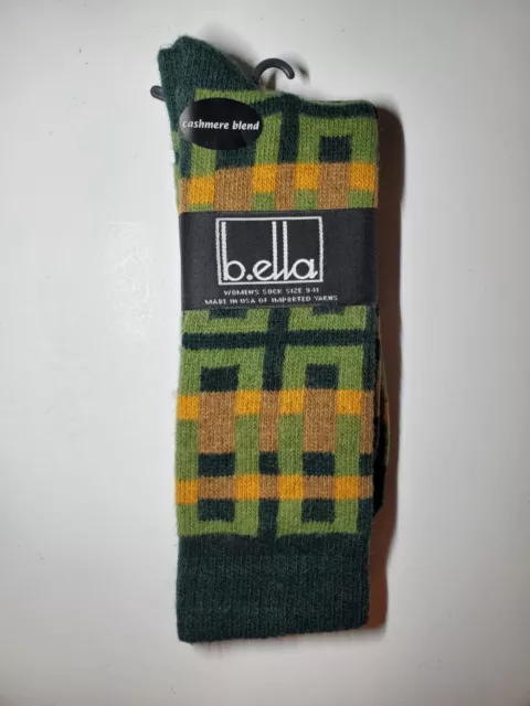 B. Ella Ladies Cashmere Wool Angora Blend Socks Odine Hunter USA MADE