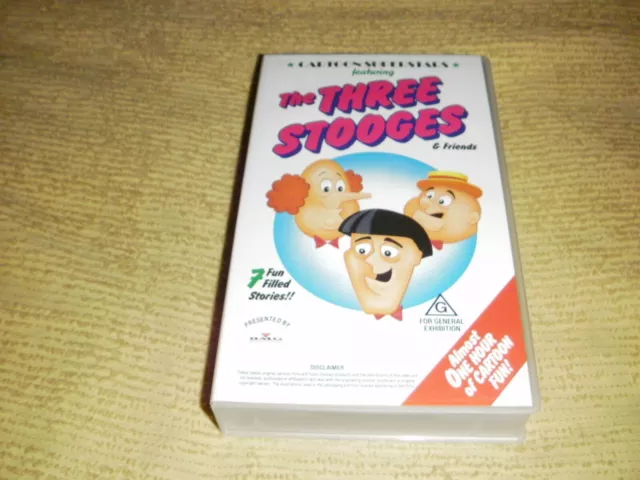 The Three Stooges In Crime Time Very Rare VHS Cartoon Animated 80s