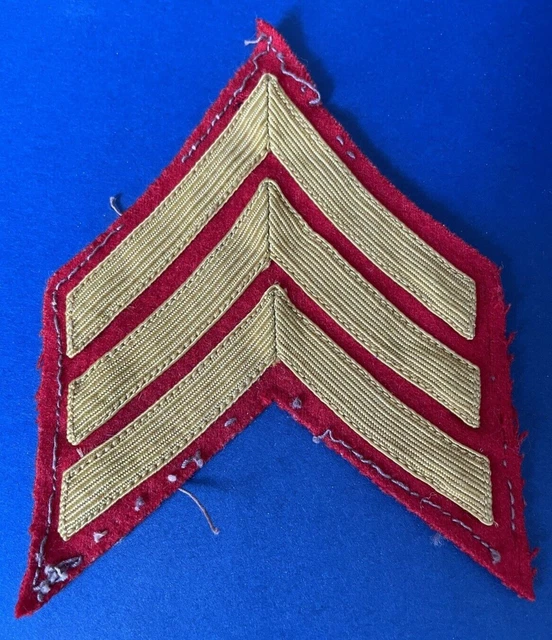 RARE POST WWI pre WW2 USMC Sergeant Rank Insignia Chevron for Dress ...