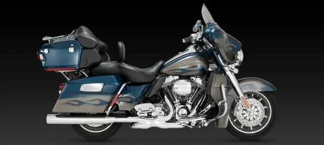 Vance & Hines Monster Rounds chrome mufflers Harley 95-16 Touring FLHTC FLTR