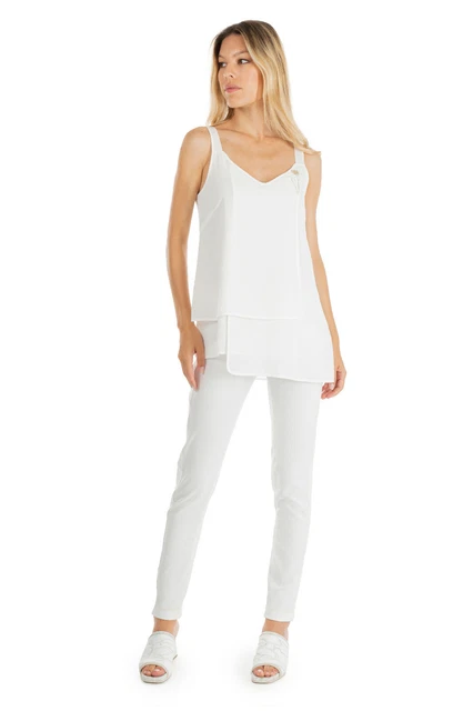 Tunique Surbodée Femme – Blanc Cassé, Coton, Taille 3/4, Occasion Très Bon état