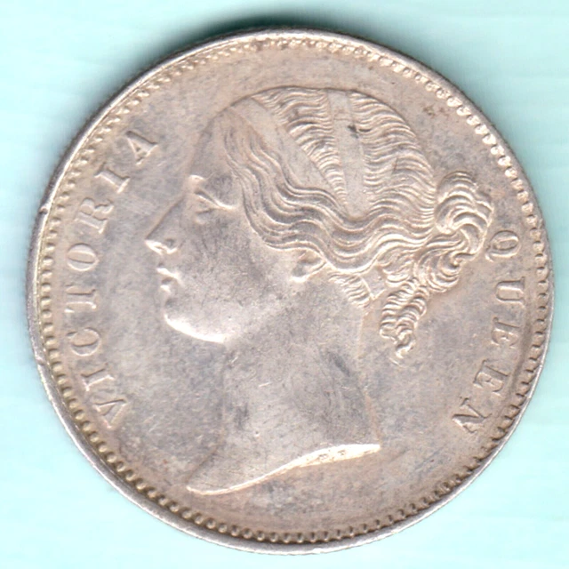 East India Company 1840 Victoria Queen One Rupee Silver Coin In Top Grade