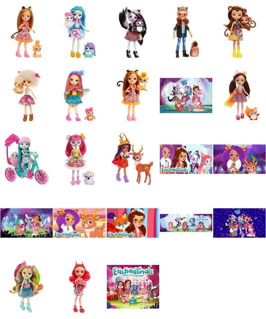 Enchantimals characters, iron on T shirt transfer. Choose image and size