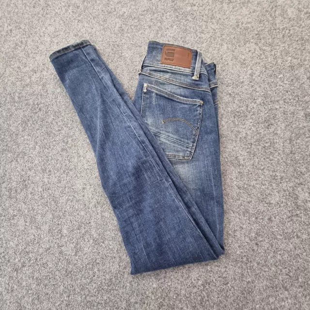 G Star RAW Jeans womens 26 blue denim Lynn skinny mid rise modern casual Size 26
