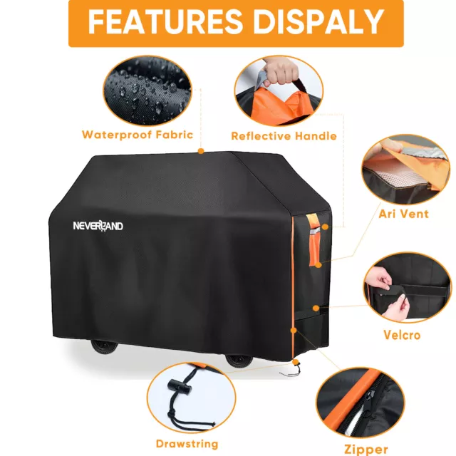 Heavy Duty Waterproof BBQ Cover Outdoor Gas Charcoal Barbecue Grill Protector 2