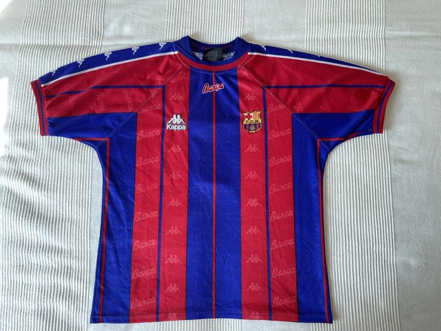 Short Extérieur FC Barcelone 1995/1997 – Kappa – Vintage – Taille L – Bleu