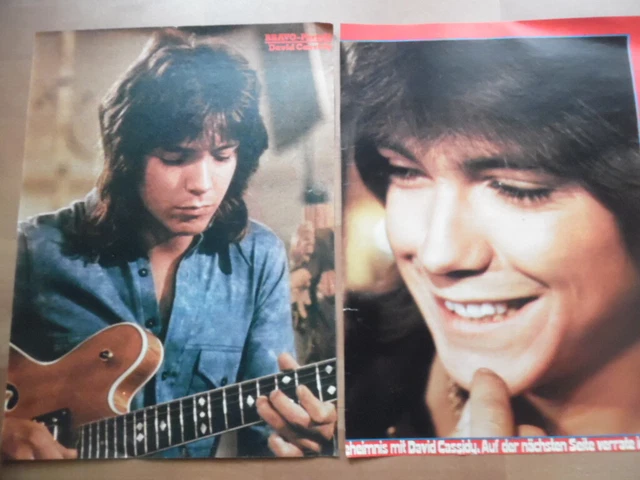 2x DAVID CASSIDY --- Bravo-A4 Clipping B 398