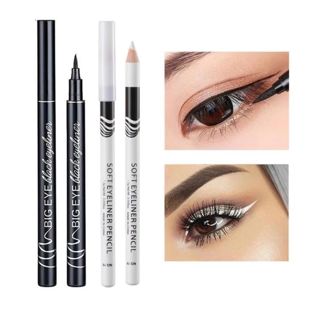 Eyeliner liquido professionale nero impermeabile donna up make J6H0