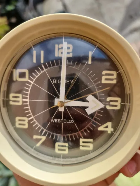 ANSIENNE RÉVEIL Westclox BIG Ben Alarm Clock Speedometer space age