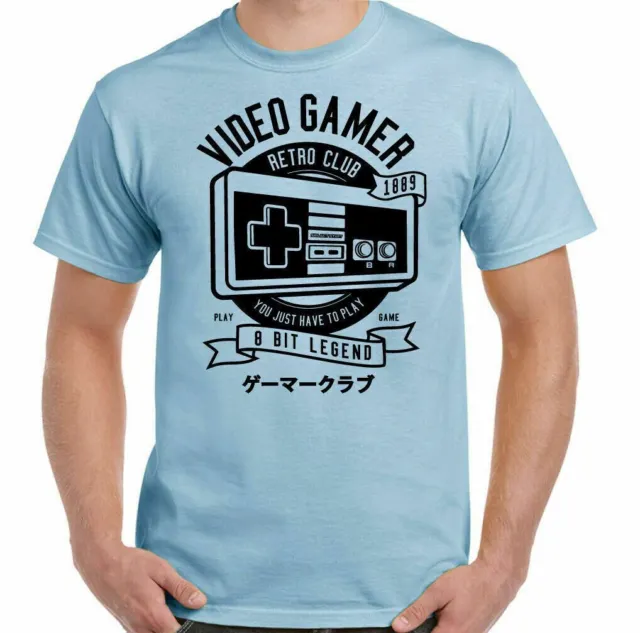 Video Gamer T-Shirt Mens Funny Gaming  ZX Spectrum Atari PC Nintendo Video Game