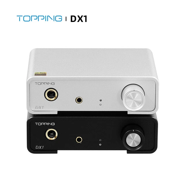 Topping DX1 DAC Amplificateur Casque AK4493S XU208 DSD256 PCM384kHz - USB DAC HiFi Noir