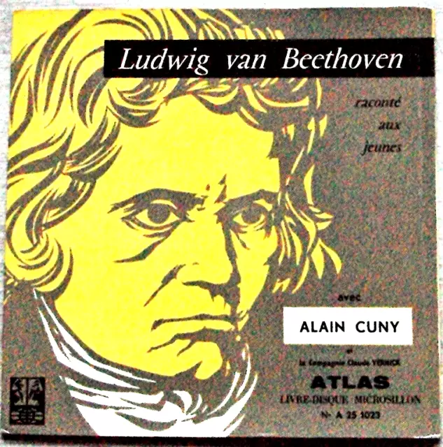 Livre-disque vinyle LP 33t / 25cm – Alain Cuny – Ludwig van Beethoven    533