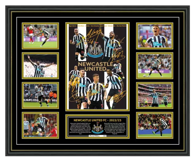 Newcastle United Fc 2022/23 Tripper Almiron Signed Framed Ltd Ed Memorabilia 3