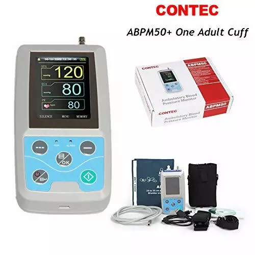 ABPM50 Ambulatory Blood Pressure Monitor NIBP Holter USB Software 24 Hour Record