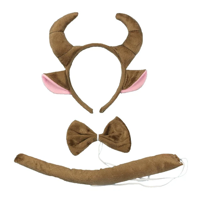 3PCS Children Cartoon Costume Suit Headband Bow Tie Tail Set Performance Props