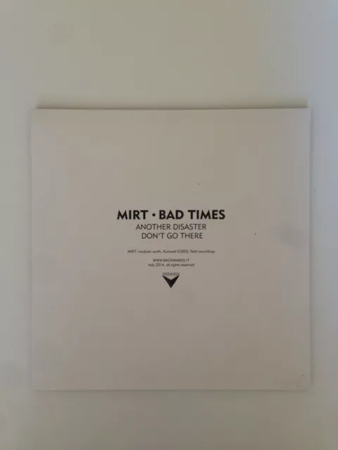 MIRT - Bad Times 7" minimal electronic ambient modular synth 2