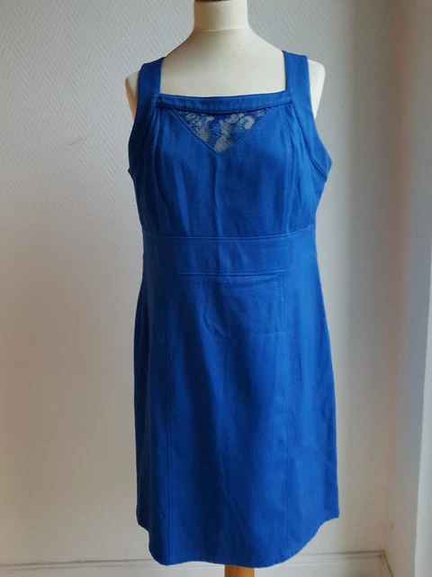 tres belle robe bleu roy PAUSE CAFE taille 44/46 voir les mesures