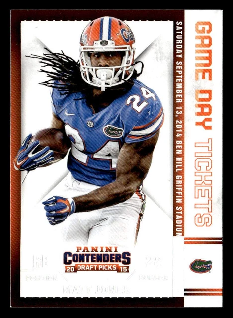 Matt Jones 2015 Panini Contenders Draft Picks  Card #86 Florida Gators