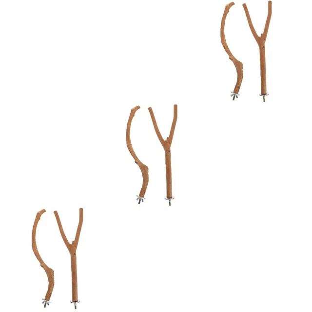 6 Pcs Papagei Stehender Stock Zweige Des Vogelkäfigs Pole Schaukel Spielzeug