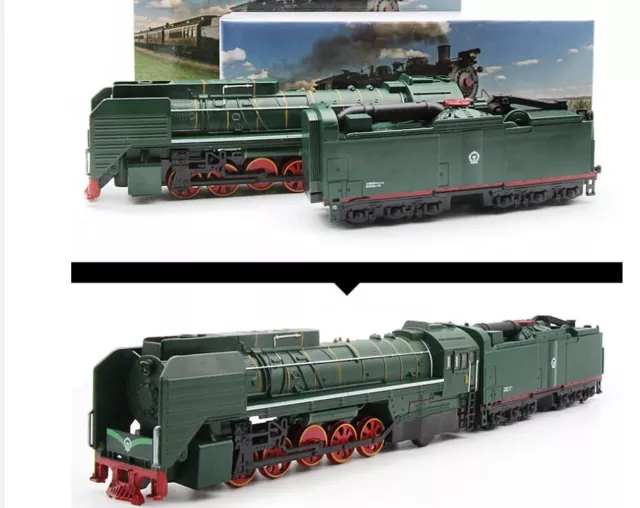DF-Alloy Steam Train Diesel Locomotive Retro Coal Carriage Lights Model  -GREEN