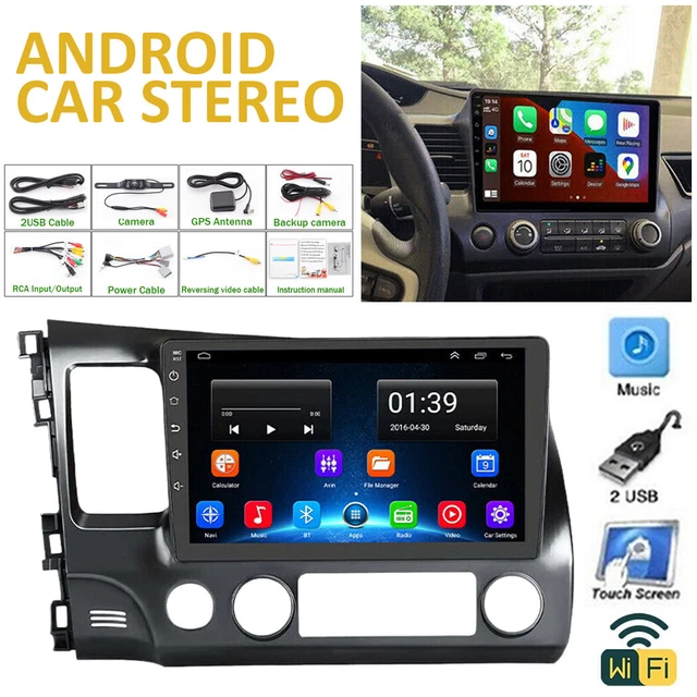 For Honda Civic 2006-2011 RHD Android 11 Car Carplay Radio GPS Navi Stereo WIFI
