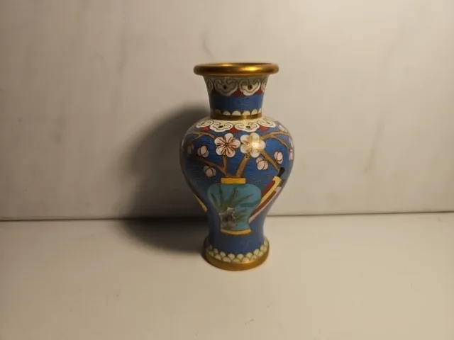 Chinese Cloisonne Enamel Vase