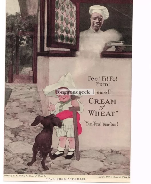 1920 Cream Of Wheat Cereal "Jack The Giant Killer" G. C. Widney Vintage Print Ad