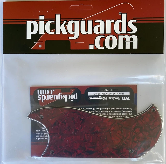 Custom Pickguard For Gibson 1961-1963 Half Face SG Custom. Dark Red Pearl
