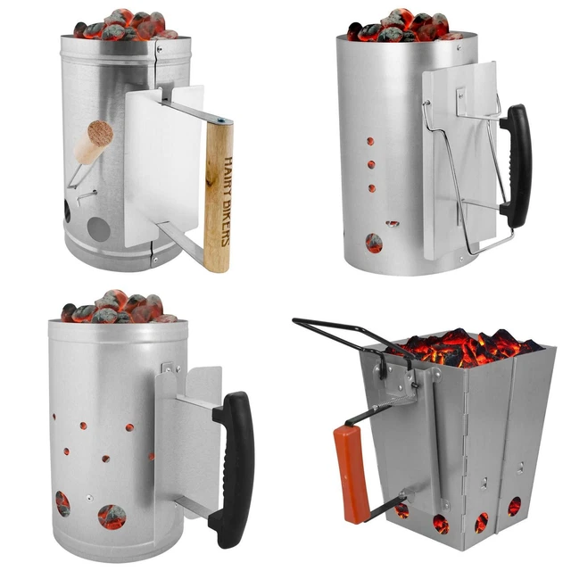BARBECUE CHIMNEY STARTER Quick Start BBQ Grill Charcoal Burner Food