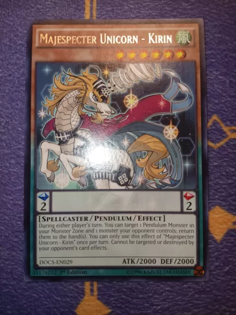 1x Majespecter Unicorn - Kirin Rare DOCS-EN029 First Edition Near Mint