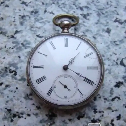 Antique Pocket Watch Mechanical Silver Cylindre Swiss Germany Rare Old 19th