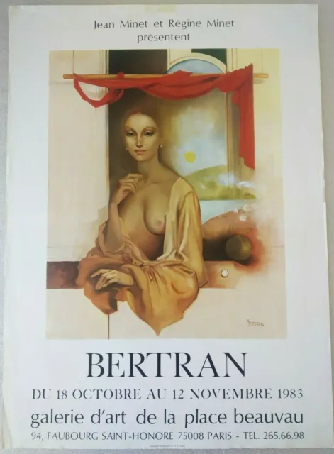 BERTRAN ANDRé affiche originale exposition 1983