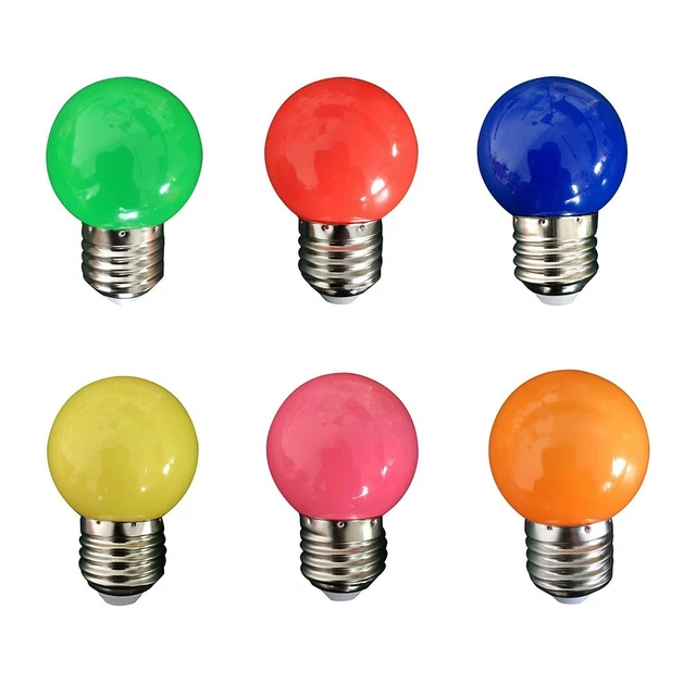 Amusement Arcades Light Bulbs Lamps Lighting 6Pc Color Incandescent E27