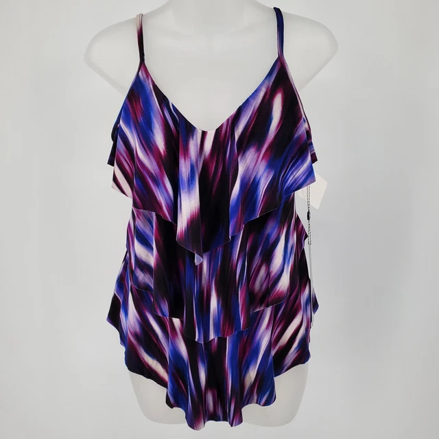 MAGICSUIT BY MIRACLESUIT Rita Tiered Tankini Set Size 8 NEW