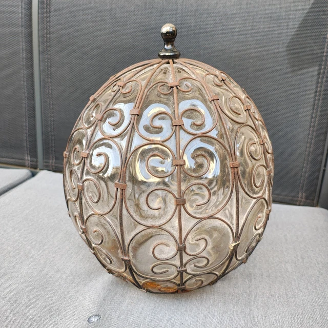 Paralume Decorativo Per Lampada Paralume In Ferro Battuto A Intaglio