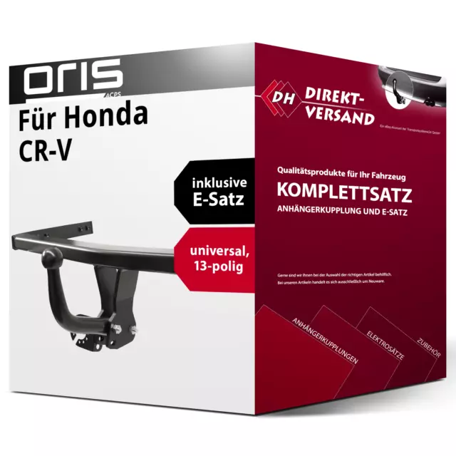 Für Honda CR-V III RE (Oris) Anhängerkupplung starr + E-Satz 13pol universell