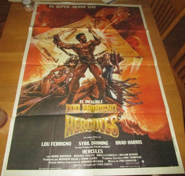 HERCULES LOU FERRIGNO Sybil Danning 1980s Film Collector Card Uncut hercules-lou-ferrigno-sybil-danning-1980s-film-collector-card-uncut
