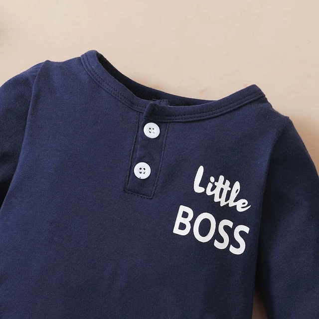 Abiti boss lettiera neonato bambini neonato tuta body set vestiti 3 pezzi 6