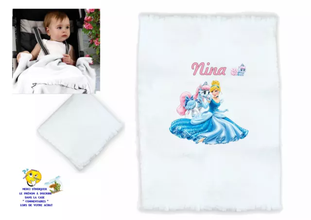 plaid bébé personnalisé cadeau naissance prenom texte choix réf 19